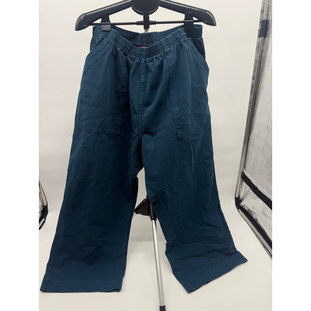 Big Bud Press Action Pants 1XL Lagoon Cotton Elastic Waist Wide Leg Workwear